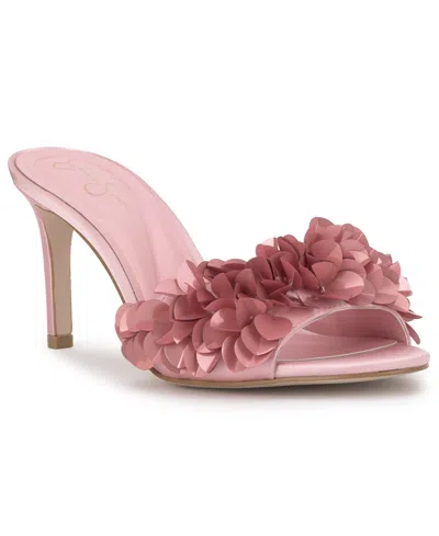 Jessica Simpson Women's Palora Slip-on Sequin Dress Sandals In Pink