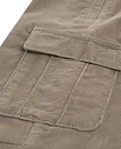 Abercrombie Boys 5-16 Baggy Relaxed-fit Corduroy Cargo Pants In Brown