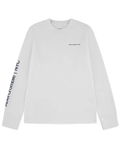 Abercrombie Boys 5-16 Trail Dept Long-sleeve T-shirt In White