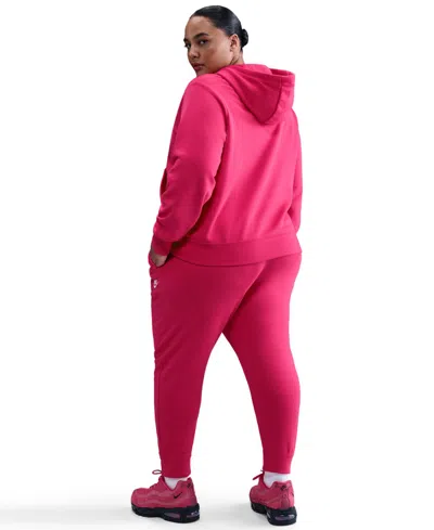 Nike Women's  Sportswear Club Fleece Mid-rise Jogger Pants (plus Size) In Pink