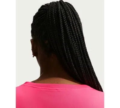 Nike Plus Size Active Dri-fit Women's Short-sleeve Logo T-shirt In Pink