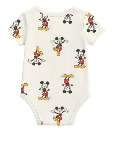 Disney Baby Boys 3-pack Mickey Mouse Short Sleeves Bodysuit Set In Multi