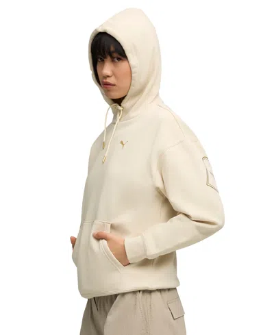 Puma Women's Maximal Metallic Comfort Hoodie In Neutral