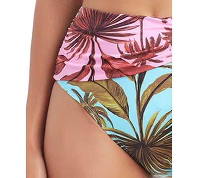 Bleu Rod Beattie Women's Lotus High Waist Tie Detail Swim Bottom In Pink