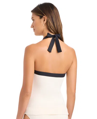 Bleu Rod Beattie Women's I'm With The Band Halter Tankini Top In White