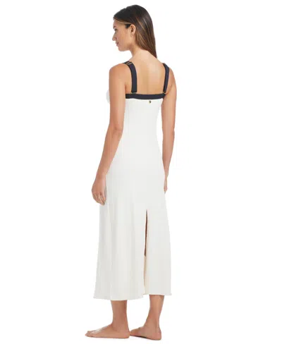 Bleu Rod Beattie Women's Square Neck Midi Dress In White