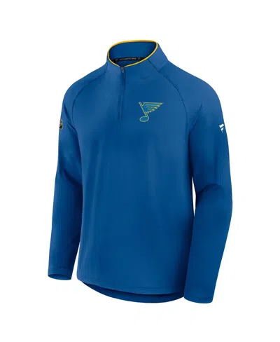 Fanatics Men's Blue St. Louis Blues Authentic Pro Rink Training Quarter-zip Pullover Sweatshirt In Blue