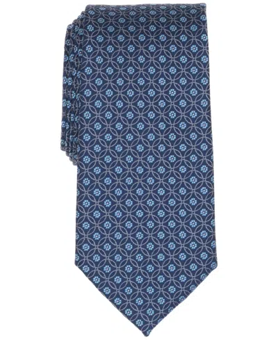 Club Room Men's Milone Medallion Tie, Macy's Exclusive In Blue