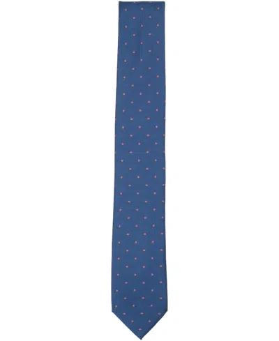 Bar Iii Men's Rose Charm Printed Tie, Macy's Exclusive In Blue