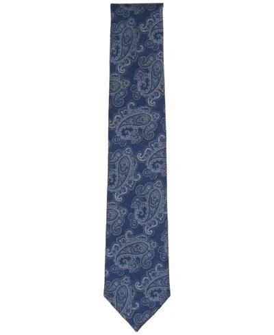 Club Room Men's Primrose Paisley Patterned Tie, Macy's Exclusive In Blue