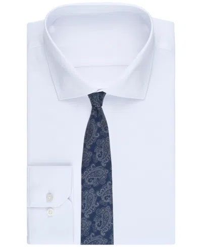 Club Room Men's Primrose Paisley Patterned Tie, Macy's Exclusive In Blue