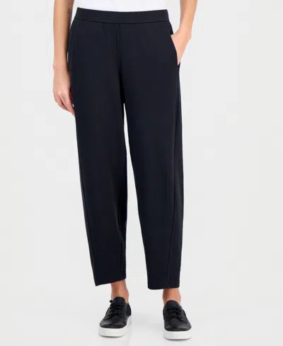 Eileen Fisher Women's High-rise Lantern Ankle Pants In Black