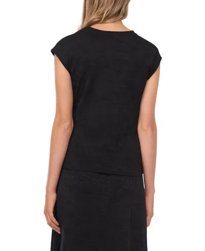 Vince Camuto Women's Drop Shoulder Tank With Front Knot Top In Black