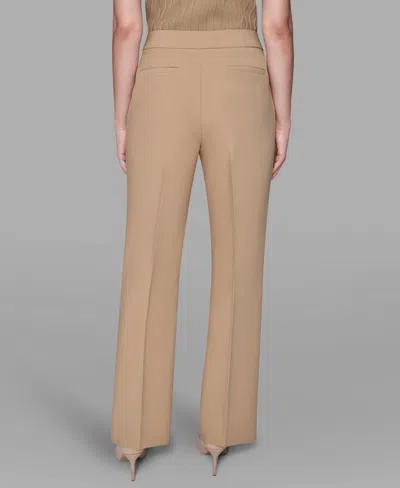 Karl Lagerfeld Women's Wide-leg Ankle Pants In Brown