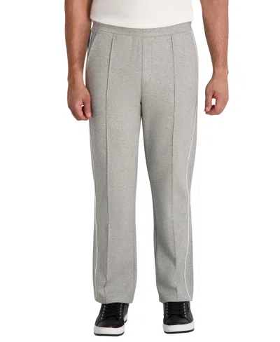 Karl Lagerfeld Men's Metal Logo Patch Track Pants In Gray