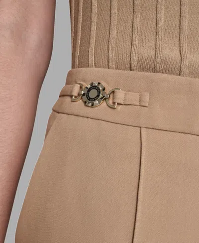 Karl Lagerfeld Women's Wide-leg Ankle Pants In Brown