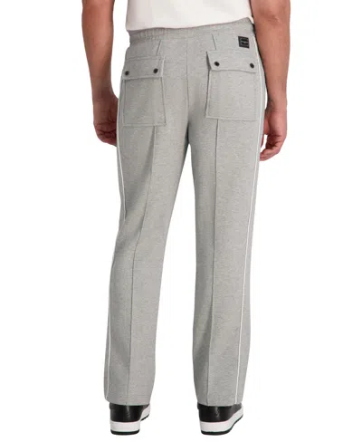 Karl Lagerfeld Men's Metal Logo Patch Track Pants In Gray