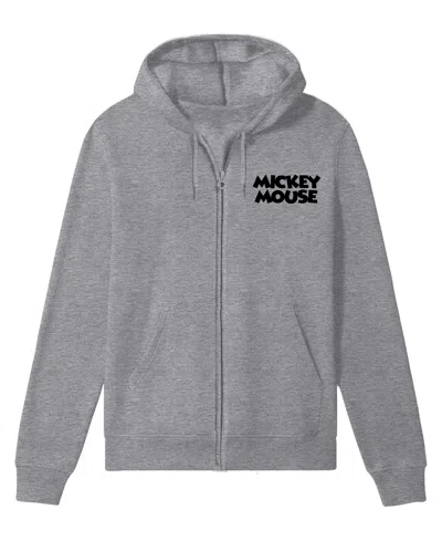 Hybrid Apparel Men's Mickey Mouse Full Zip Sweatshirt In Gray