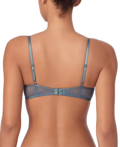 Dkny Women's Modern Lace Sheer Demi Bra In Blue