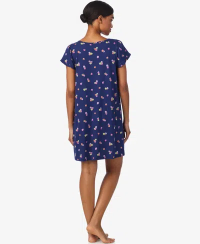 Ralph Lauren Ruffle Sleeve Keyhole Neck Gown In Blue