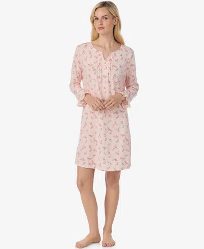 Ralph Lauren Women's Ruffle Sleeve Button Neck Gown In Purple