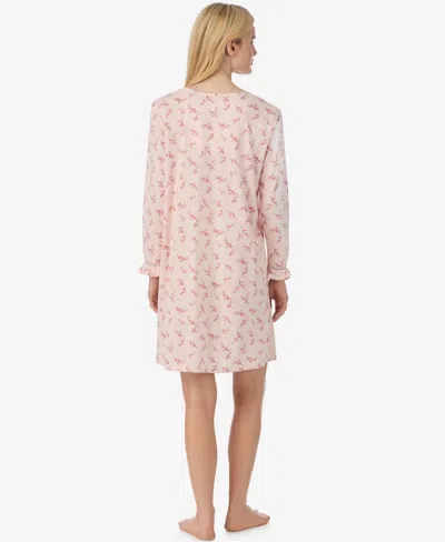 Ralph Lauren Women's Ruffle Sleeve Button Neck Gown In Purple