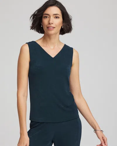 Chico's Travelers™ Convertible Tank In Teal Shadow