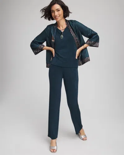 Chico's Travelers™ Convertible Tank In Teal Shadow