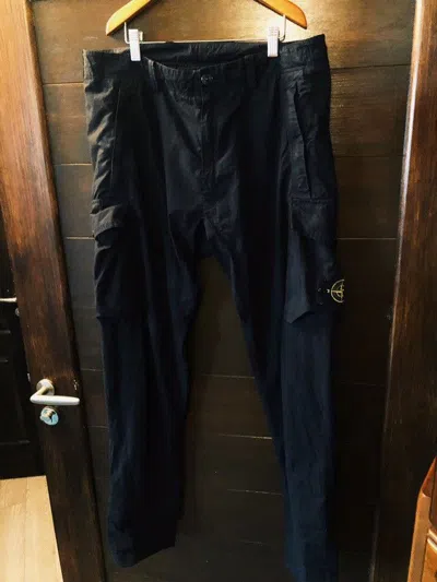 Pre-owned Stone Island Ghost Piece Cargo Trousers Pants In Black