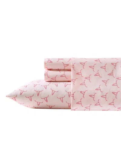 Wrangler Printed Microfiber 3-pc. Sheet Set, Twin Xl In Pink