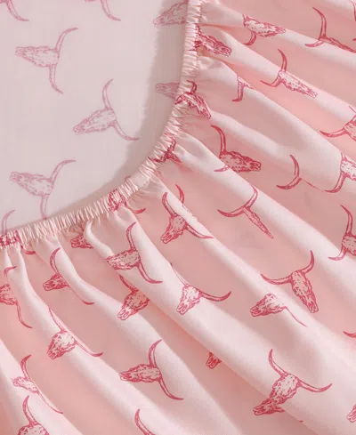 Wrangler Printed Microfiber 3-pc. Sheet Set, Twin Xl In Pink