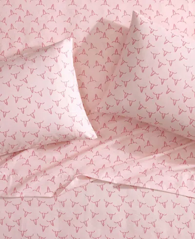 Wrangler Printed Microfiber 3-pc. Sheet Set, Twin Xl In Pink