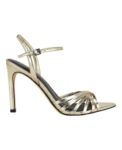 Calvin Klein Women's Daniella Strappy Stiletto Dress Sandals In Gold