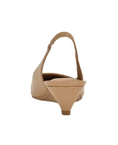 Calvin Klein Women's Mavalyn Tapered Low Wedge Slingback Pumps In Neutral