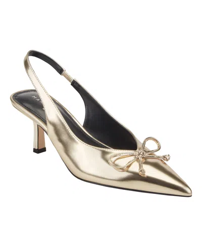Marc Fisher Ltd Women's Gretel Slingback Kitten Heel Pumps In Gold