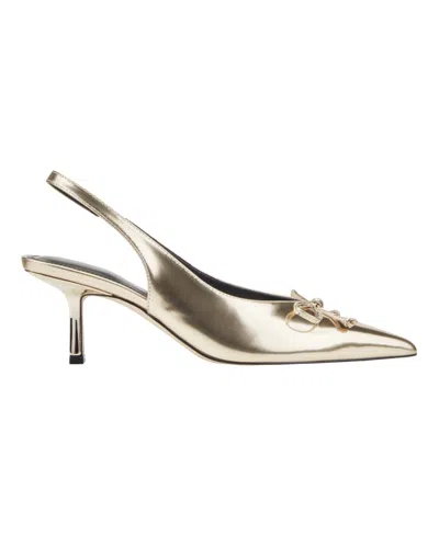 Marc Fisher Ltd Women's Gretel Slingback Kitten Heel Pumps In Gold