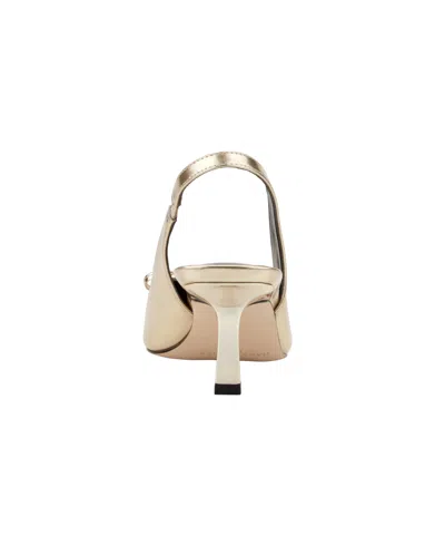 Marc Fisher Ltd Women's Gretel Slingback Kitten Heel Pumps In Gold