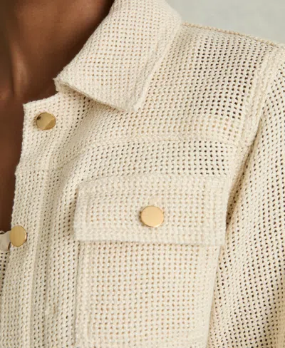 Reiss Renzo Textured Jacket In Neutral
