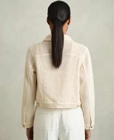 Reiss Renzo Textured Jacket In Neutral
