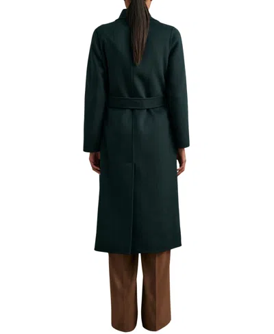Reiss Women's Double-breasted Blindseam Wool-blend Coat In Green
