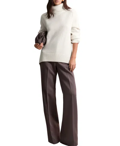 Reiss Women's Wool-cashmere Roll-neck Sweater In Gray