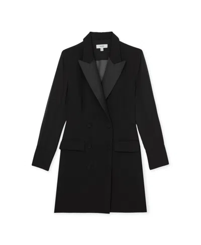 Reiss Adina Double Breasted Blazer Dress In Black