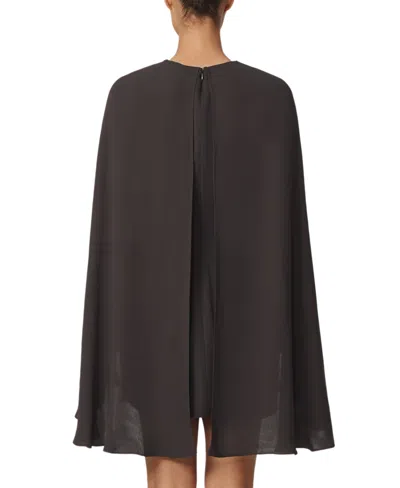 Reiss Grape Chain-detail Cape Mini Dress In Purple