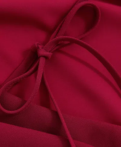 Reiss Alula Back Detail Midi Dress In Red