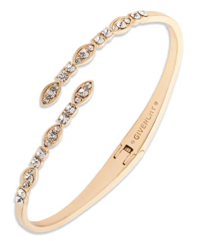 Givenchy Glass Crystal Bypass Cuff Bracelets (also In Gold-tone And Rose Gold-tone) In Gold