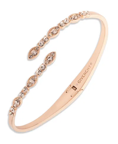 Givenchy Glass Crystal Bypass Cuff Bracelets (also In Gold-tone And Rose Gold-tone) In Gold
