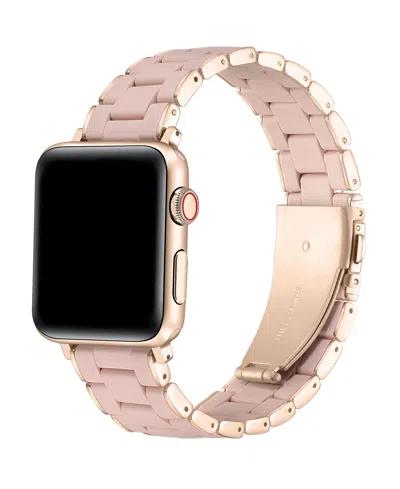 Posh Tech Orla Silicone Metal Band For Apple Watch In Gold