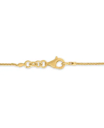 Macy's Diamond Love Knot Pendant Necklace (1/5 Ct. T.w.) In 14k Gold Over Sterling Silver In Gold