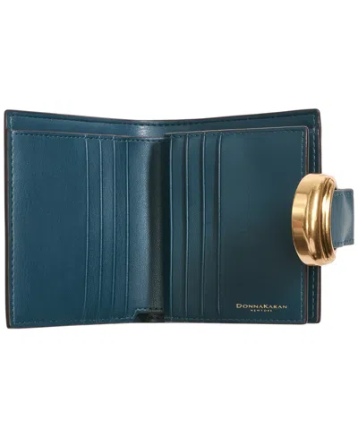 Donna Karan New York Valley Stream Small Wallet In Blue