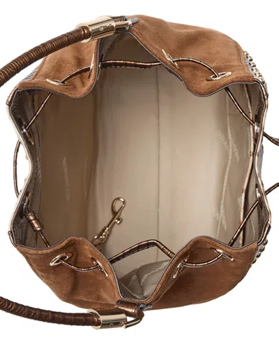 Brahmin Melinda Ensemble Medium Bucket Bag In Brown